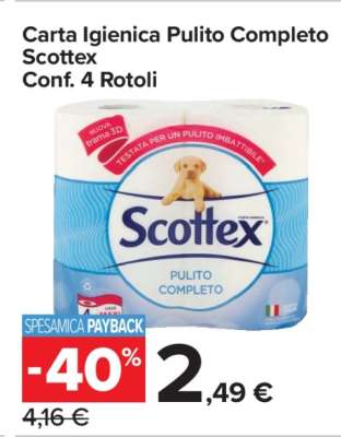 Carta Igienica Pulito Completo Scottex