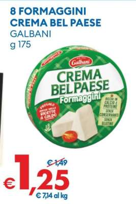 8 FORMAGGINI CREMA BEL PAESE