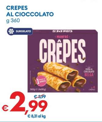 CREPES AL CIOCCOLATO