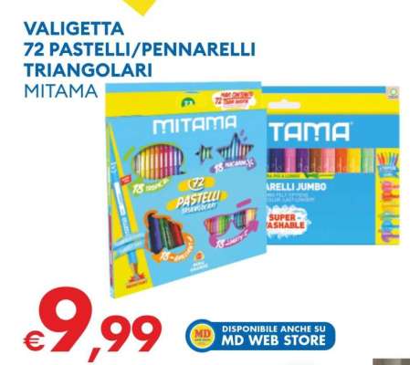 VALIGETTA 72 PASTELLI/PENNARELLI TRIANGOLARI