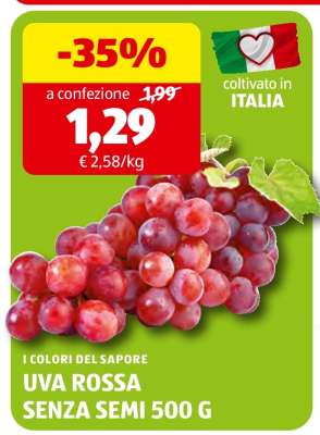 UVA ROSSA SENZA SEMI 500 G
