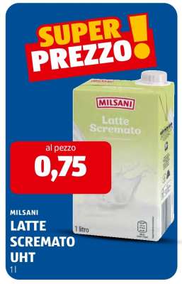 MILSANI LATTE SCREMATO UHT