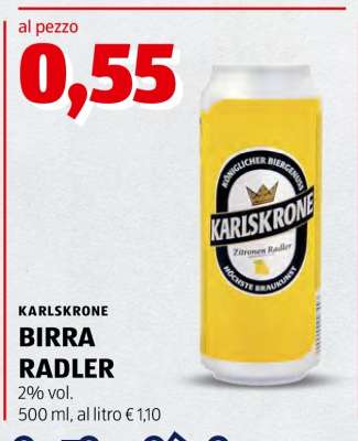 KARLSKRONE BIRRA RADLER
