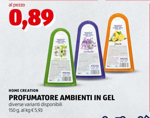 PROFUMATORE AMBIENTI IN GEL