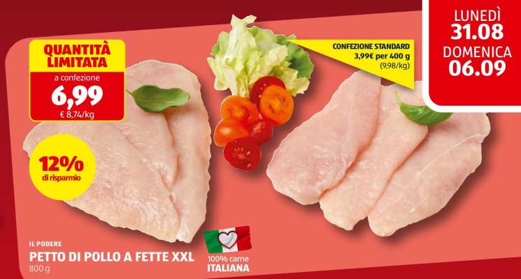 PETTO DI POLLO A FETTE XXL