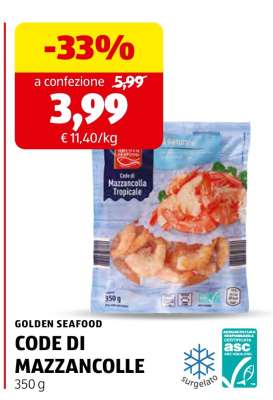 GOLDEN SEAFOOD CODE DI MAZZANCOLLE