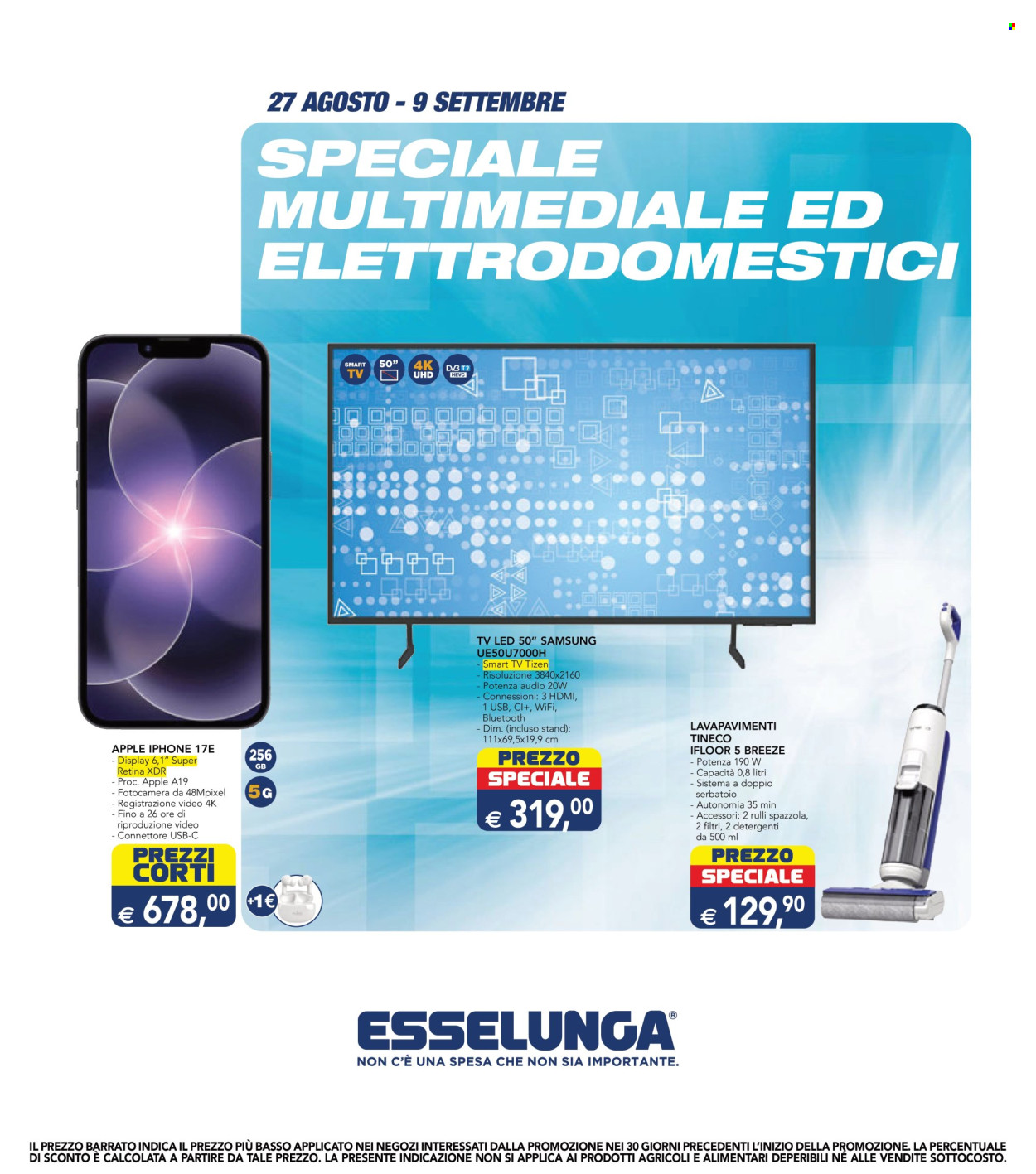 Volantino Esselunga - 27/8/2026 - 9/9/2026. Pagina 1