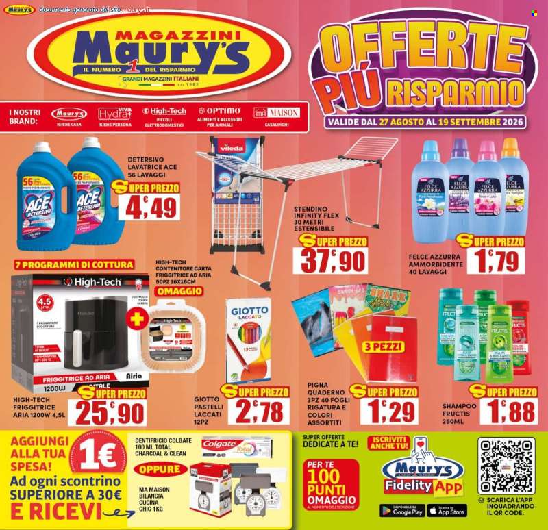 Volantino Maury's - 27/8/2026 - 19/9/2026.