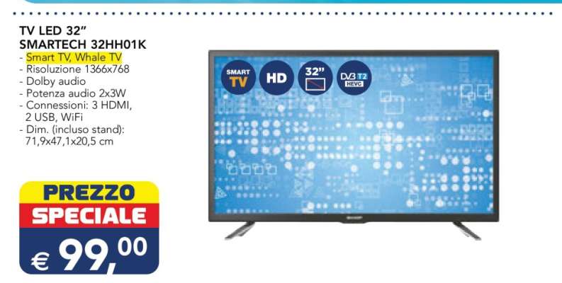 TV LED 32” SMARTECH 32HH01K