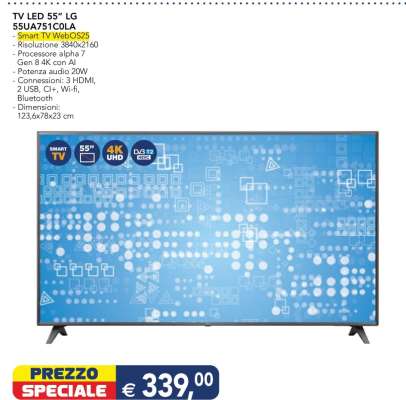 TV LED 55'' LG 55UQ751C0LA