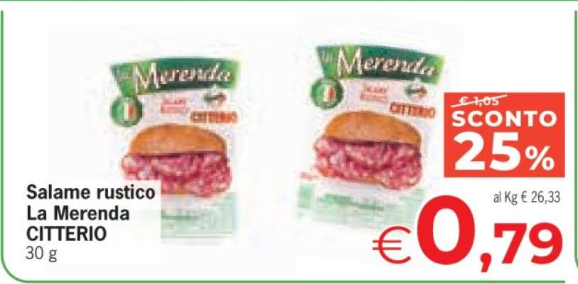 Salame Rustico La Merenda Citterio