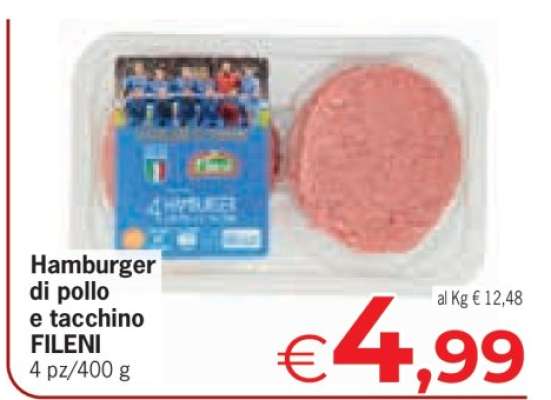 Hamburger di pollo e tacchino FILENI