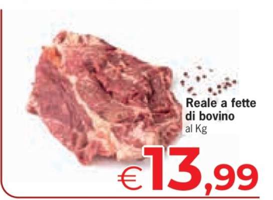 Reale a fette di bovino