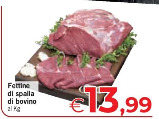 Fettine di spalla di bovino
