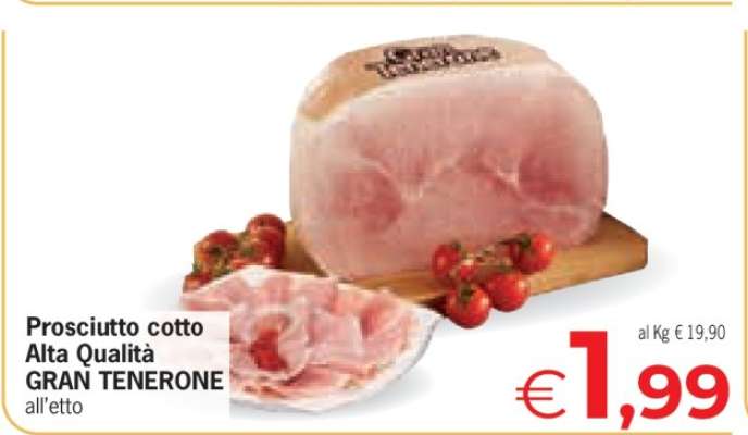 PROSCIUTTO COTTO ALTA QUALITÀ GRAN TENERONE