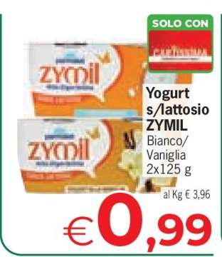 Yogurt s/lattosio ZYMIL