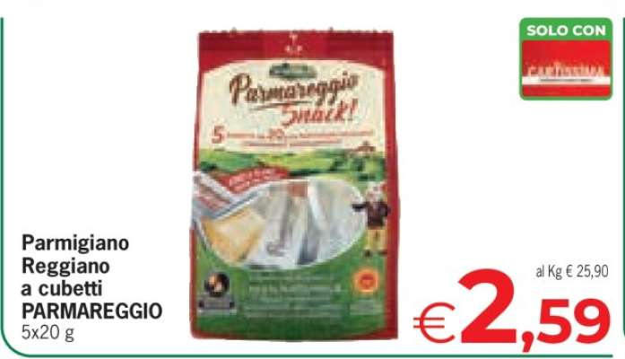 Parmigiano Reggiano a cubetti PARMAREGGIO