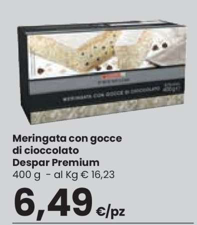 Meringata con gocce di cioccolato