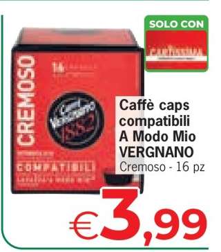 Caffè caps compatibili A Modo Mio VERGNANO