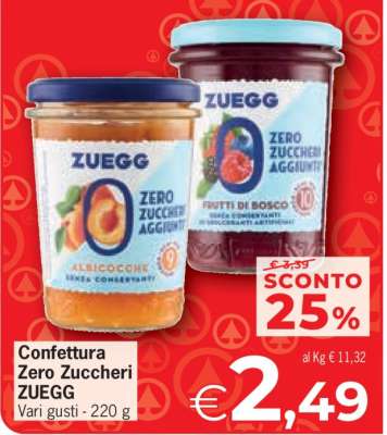 Confettura Zero Zuccheri Zuegg
