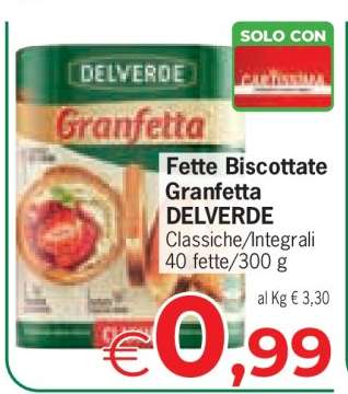 Fette Biscottate Granfetta Delverde