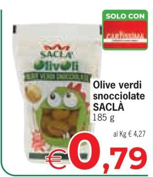 Olive Verdi Snocciolate Saclà