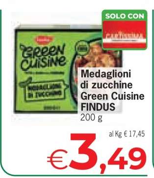 Medaglioni di Zucchine Green Cuisine Findus