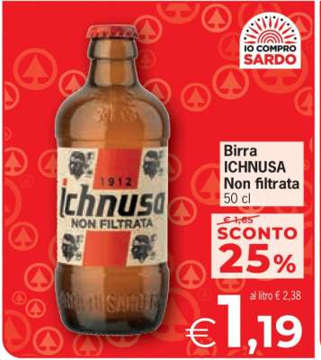 Birra Ichnusa non filtrata