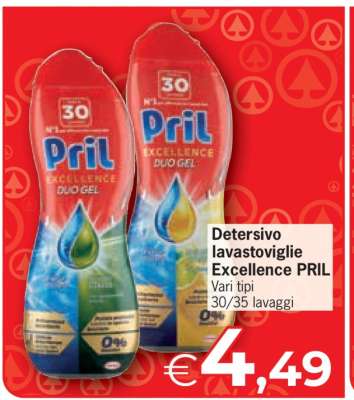Detersivo lavastoviglie Excellence PRIL