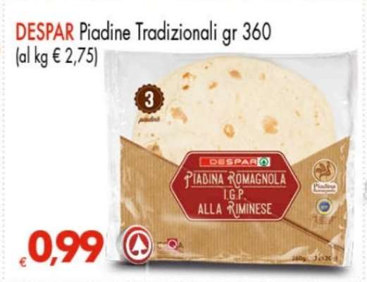 DESPAR Piadine Tradizionali gr 360