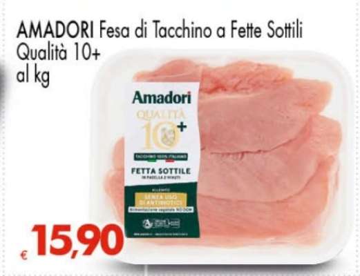 AMADORI Fesa di Tacchino a Fette Sottili