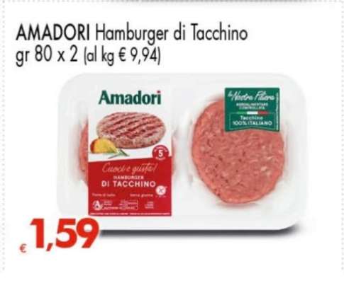 AMADORI Hamburger di Tacchino