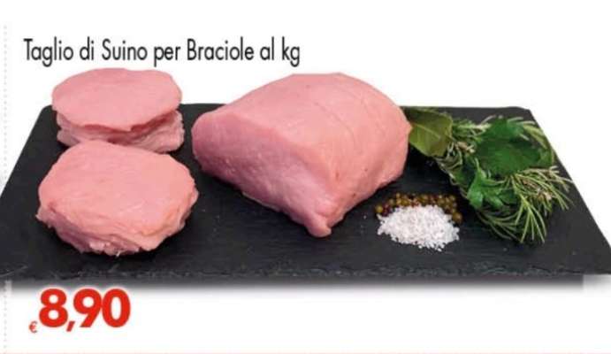 Taglio di Suino per Braciole al kg