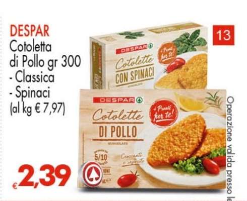 DESPAR Cotoletta di Pollo gr 300