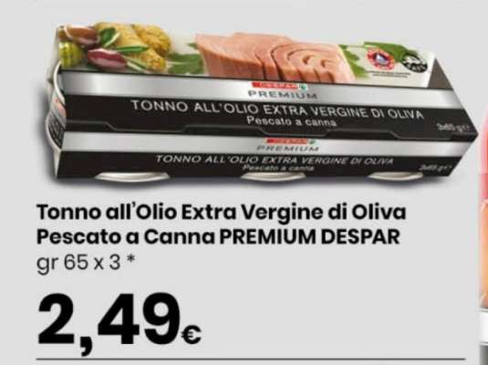 Tonno all’Olio Extra Vergine di Oliva Pescato a Canna PREMIUM DESPAR
