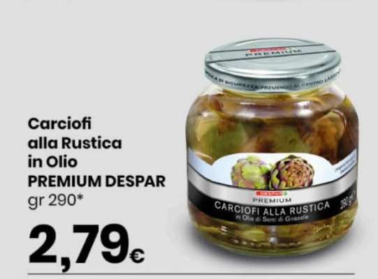Carciofi alla Rustica in Olio PREMIUM DESPAR