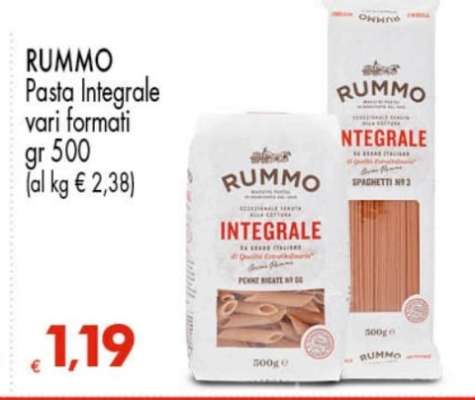 RUMMO Pasta Integrale vari formati