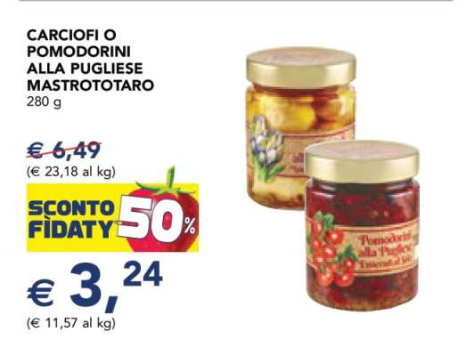 Carciofi o Pomodorini alla Pugliese Mastrototaro