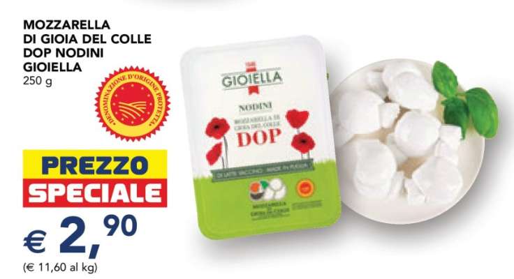 MOZZARELLA DI GIOIA DEL COLLE DOP NODINI GIOIELLA