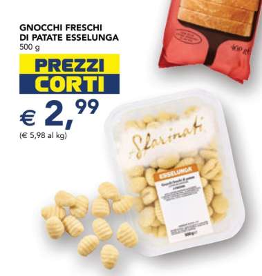 Gnocchi Freschi di Patate Esselunga