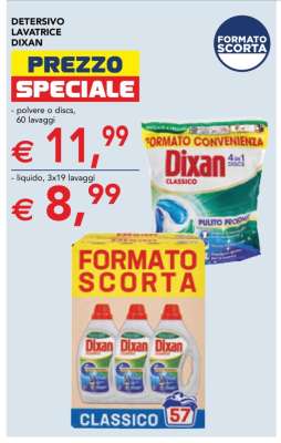 Dixan Detersivo Lavatrice - polvere o discs