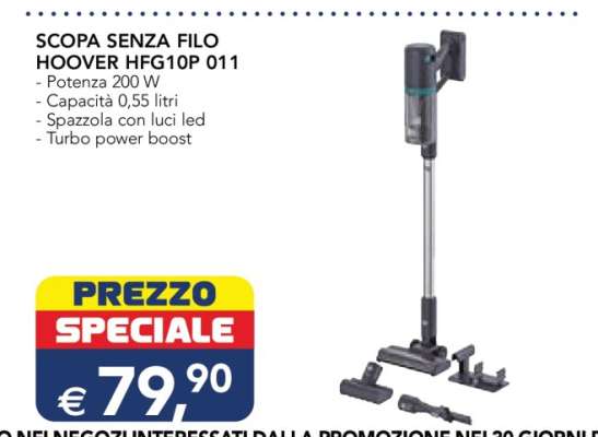 SCOPA SENZA FILO HOOVER HFG10P 011