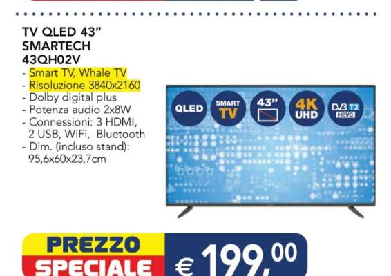 TV QLED 43" SMARTECH 43QH02V