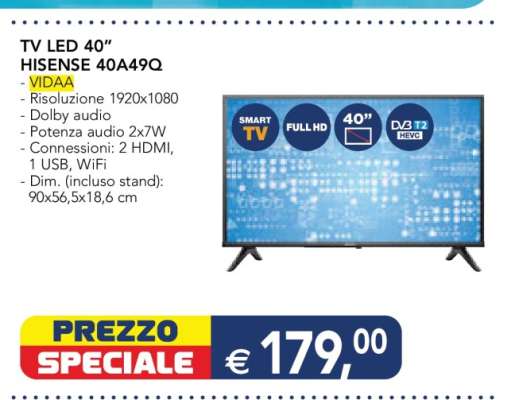 TV LED 40" HISENSE 40A49Q