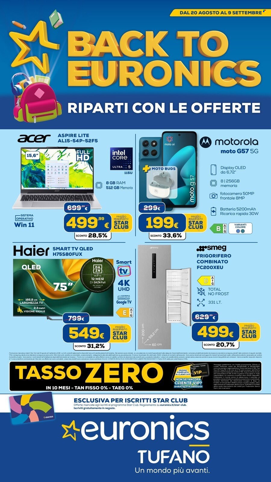 Leták Euronics - 20.8.2026 - 9.9.2026. Strana 1