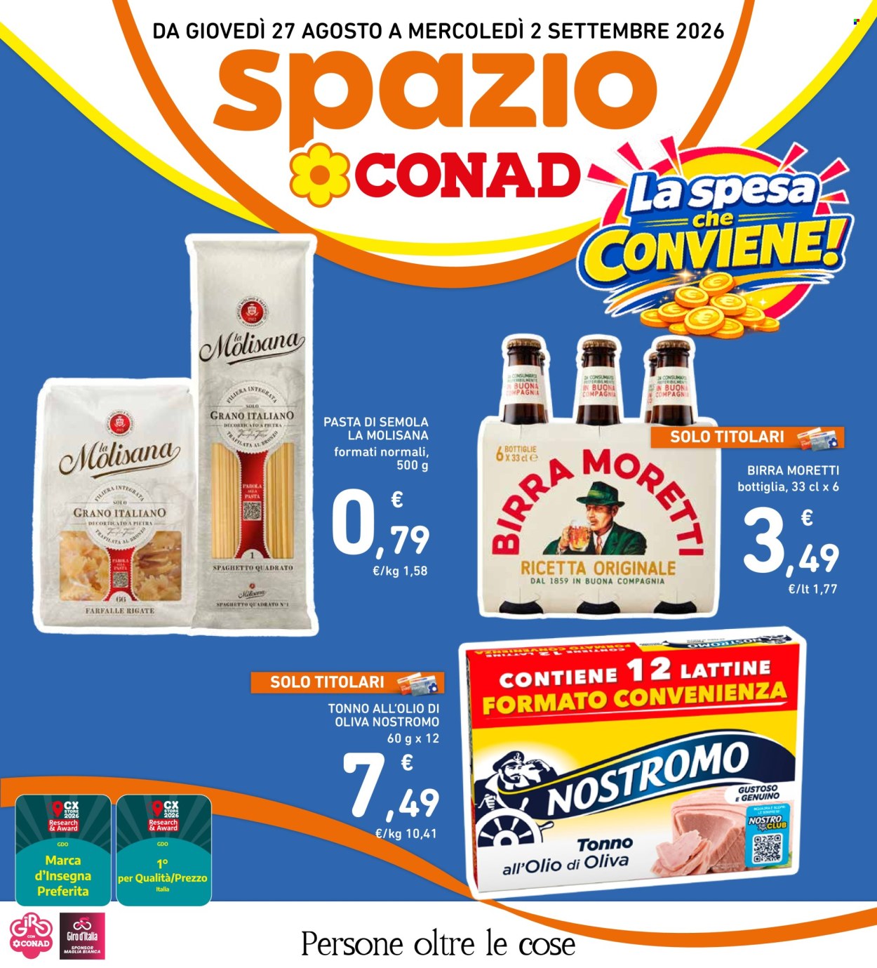 Volantino Spazio Conad - 27/8/2026 - 2/9/2026. Pagina 1