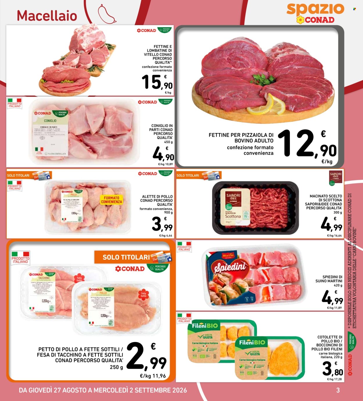 Leták Spazio Conad - 27.8.2026 - 2.9.2026. Strana 3