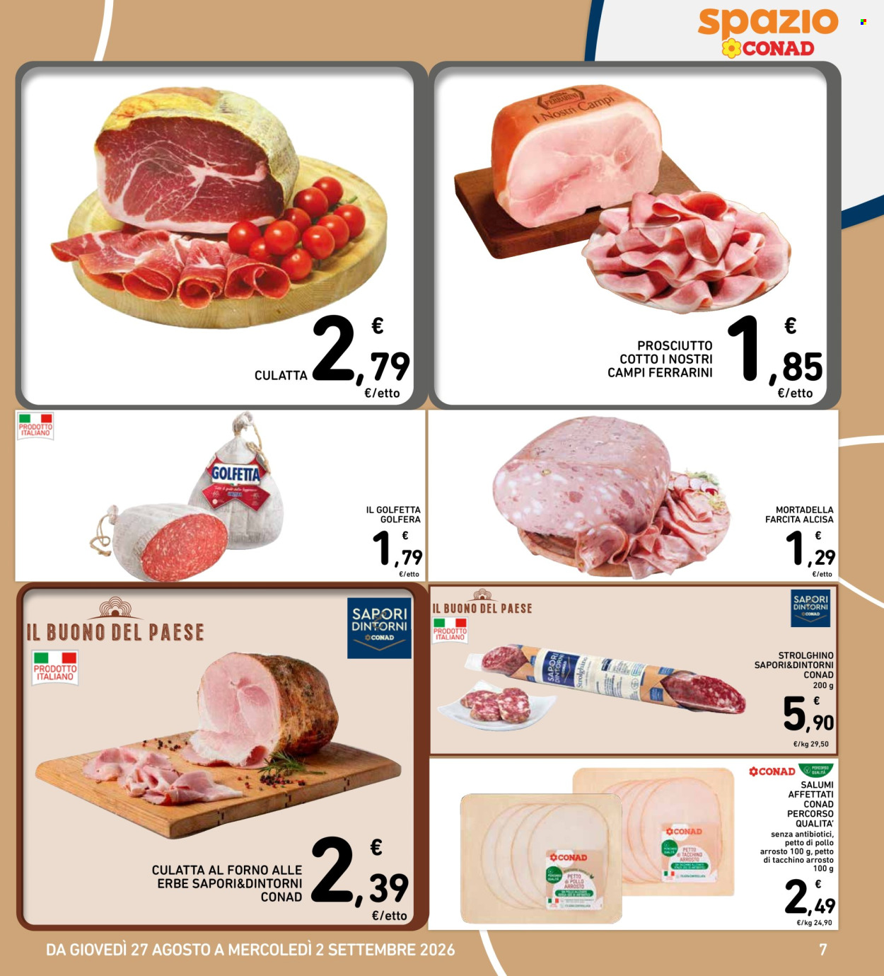 Leták Spazio Conad - 27.8.2026 - 2.9.2026. Strana 7
