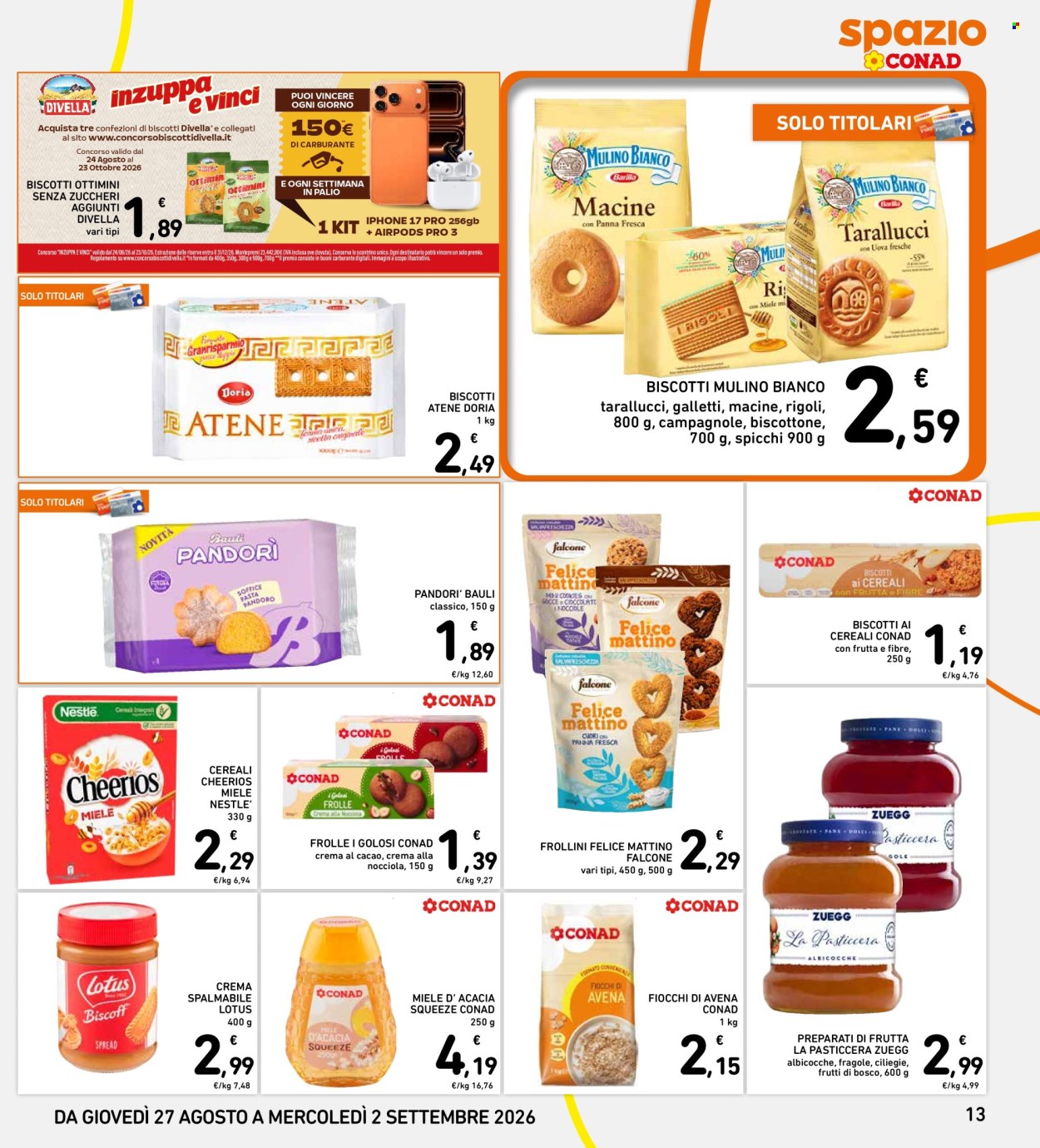 Leták Spazio Conad - 27.8.2026 - 2.9.2026. Strana 13
