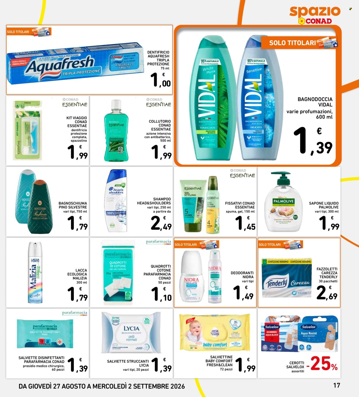 Leták Spazio Conad - 27.8.2026 - 2.9.2026. Strana 17